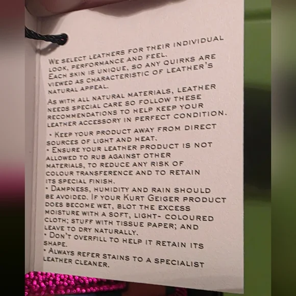 Kurt Geiger Fuschia Card Holder - Picture 8 of 10